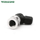 VELLEDQ Industrial Field Assembly M12 Connector 5-Pin Female A Coding Elbow Sensor Cable Plug Adapter