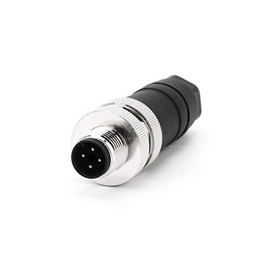 VELLEDQ Industrial Field-wireable M12 Connector Fittings 4 Pin Male Screw Terminals Adaptor