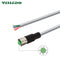 VELLEDQ Field Assembly M12 8-Pin Female A Coding Industrial Sensor Connector Cable Cord