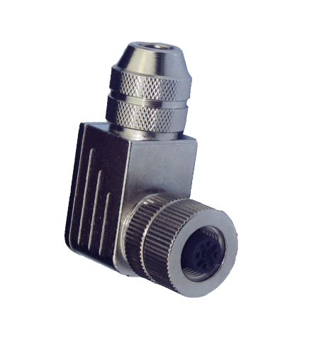 Industrial A-Coding M12 Shielded Elbow 3Pin/4Pin Circular Sensor Connectors Plug Adapter Fittings.