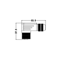 Field Assembly M12 Right Angle Connector 5/8Pin A Coding Industrial Sensor Plugs.