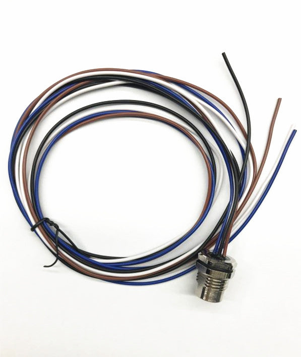 Field Assembly Sensor/Actuator Panel Mount Connector M12 4-Pin Male/Female A-Coding Front Flange Joint with 1M/3FT 24AWG Cable Wire.