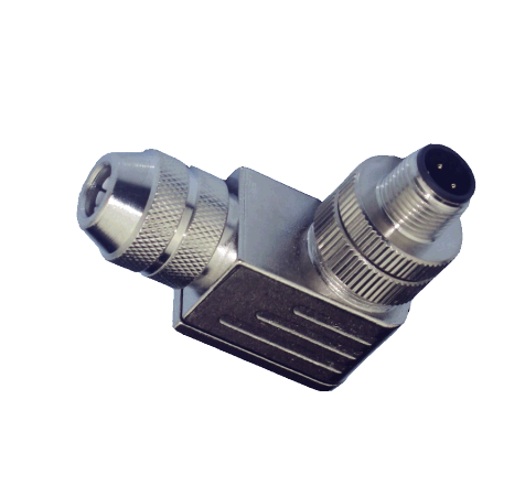 Industrial A-Coding M12 Shielded Elbow 3Pin/4Pin Circular Sensor Connectors Plug Adapter Fittings.