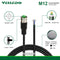 IP67 Pre-Wired Industrial A-Coding M12 5PIN 8PIN Circular Connector With 2M/3M/5M PVC Line Cable.