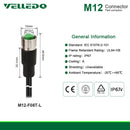 IP67 Pre-Wired Industrial A-Coding M12 5PIN 8PIN Circular Connector With 2M/3M/5M PVC Line Cable.