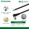 IP67 Industrial Pre-Wired M12 A-Coding 3PIN 4PIN Right Angle Circular Connector With 2M/3M/5M PVC Cable.