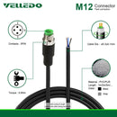 Industrial Pre-Wired M12 3PIN 4PIN Straight Connectors With 2M/3M/5M PVC Line and Cables.