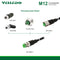 VELLEDQ Industrial Pre-Wired M12 Connector Cable 3-Pin Male Straight A-Coding 3M/10FT PVC Line Wiring Harness.