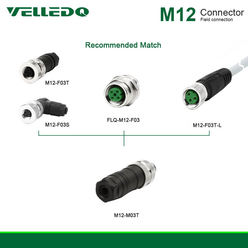 IP67 Field-wireable M12 Sensor Connector 3Pin/4Pin Adaptor Screw Terminal Plug Fittings.