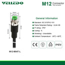 Industrial Pre-Wired M12 3PIN 4PIN Straight Connectors With 2M/3M/5M PVC Line and Cables.