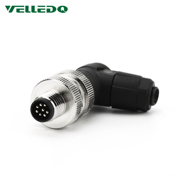 Industrial UTP67 M12 5Pin/8Pin Right Angle/Elbow Sensor Connectors And Terminal Plugs.