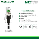 IP67 Pre-Wired Industrial A-Coding M12 5PIN 8PIN Circular Connector With 2M/3M/5M PVC Line Cable.