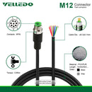 IP67 Pre-Wired Industrial A-Coding M12 5PIN 8PIN Circular Connector With 2M/3M/5M PVC Line Cable.