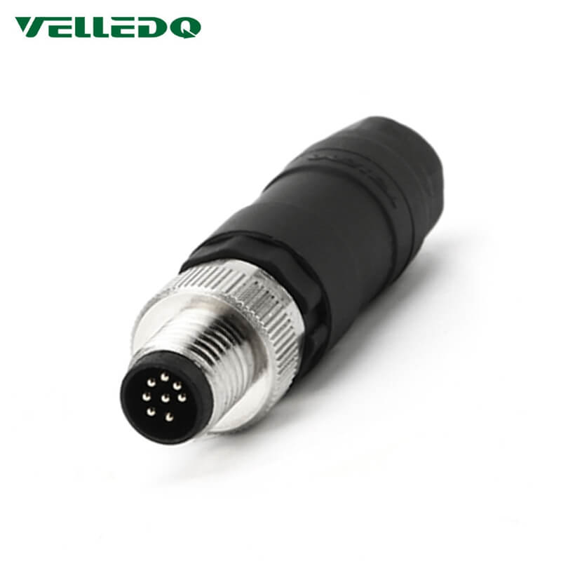 Field-wireable M12 5Pin/8Pin Straight Adaptor Screw Terminal Sensor Connector And Plug Fittings.