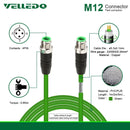 Field Assembly Profit Net Double Ended M12 4-Pin Male D Coding Sensor Connector Shielding Cables.