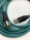 Field-wireable M12 4Pin Female D-Coding Sensor Connector to RJ45 E4 Plug Profit NET Cable Shielded Wire Line.