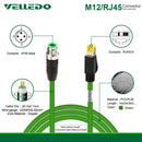 Field-wireable M12 4Pin D-Coding Sensor Connector to RJ45 C4 Plug Profit NET Cable Shielded Wire Line.