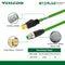 Field-wireable M12 4Pin D-Coding Sensor Connector to RJ45 C4 Plug Profit NET Cable Shielded Wire Line.