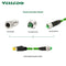 Field-wireable M12 4Pin D-Coding Sensor Connector to RJ45 C4 Plug Profit NET Cable Shielded Wire Line.