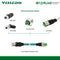 Industrial Pre-Wired M12 4-Pin D-Coding Male Connector to RJ45 E4 Plug ETHERNET Cable 1M/3FT Shielded Line.