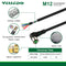 Waterproof IP67 Shielded M12 5PIN 8PIN Right Angle Sensor Connectors With 2M/3M/5M PVC Line/Cable.