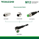 Waterproof IP67 Shielded M12 5PIN 8PIN Right Angle Sensor Connectors With 2M/3M/5M PVC Line/Cable.