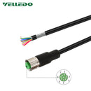 IP67 Industrial Shielded M12 Straight 5PIN 8PIN Circular Connector With 2M/3M/5M PVC Line Cable/Hardness Wiring.