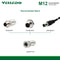 Waterproof IP67 Industrial M12 Shielded12PIN Striaght Screw Terminal Plug Adapter Sensor Connectors.