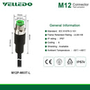 Pre-Wired M12 Shielded 3PIN 4PIN Straight Connectors With 2M/3M/5M PVC Line and Cables.