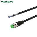 Pre-Wired M12 Shielded 3PIN 4PIN Straight Connectors With 2M/3M/5M PVC Line and Cables.