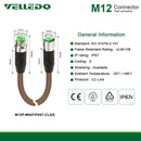 Industrial Field-wireable M12 4-Pin Female to M12 4-Pin Male CC-Link A-Coding Sensor Connector Shielded Cable.