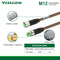 Industrial Field-wireable M12 4-Pin Female to M12 4-Pin Male CC-Link A-Coding Sensor Connector Shielded Cable.