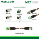 Industrial Field-wireable M12 4-Pin Female to M12 4-Pin Male CC-Link A-Coding Sensor Connector Shielded Cable.