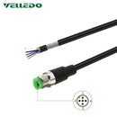 IP67 Industrial Shielded M12 Straight 5PIN 8PIN Circular Connector With 2M/3M/5M PVC Line Cable/Hardness Wiring.