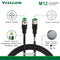 Field-wireable A-coding Both End Cable Shielded M12 5Pin Female to Male CAN Open Device Net Sensor Connectors.