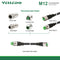 Field-wireable A-coding Both End Cable Shielded M12 5Pin Female to Male CAN Open Device Net Sensor Connectors.