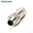 IP67 M12 Shielded 5Pin/8Pin Straight Circular Metal Connectors And Industrial Plug Adapter.