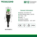 IP67 Industrial Shielded M12 Straight 5PIN 8PIN Circular Connector With 2M/3M/5M PVC Line Cable/Hardness Wiring.