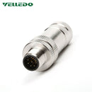 IP67 M12 Shielded 5Pin/8Pin Straight Circular Metal Connectors And Industrial Plug Adapter.