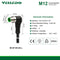 Field Assembly M12 Shielded Right Angle 12Pin Male/Female Sensor Connector With 2M/3M/5M Cable Cord/Wiring.