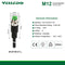 Precasting Hardness Wiring A-Coding Shielded M12 Straight 12PIN Male/Female Connector With 2M/3M/5M PVC Line/Cable.