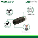 Industrial Field-wireable M8 A-coding 3pin 4pin Straight Circular Sensor Connectors.