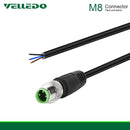 Field Assembly Wire M8 A Coding 3/4Pin Sensor Connectors With 2M/3M/5M PVC Length Cable Cord.