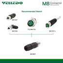 Industrial Field-wireable M8 A-coding 3pin 4pin Straight Circular Sensor Connectors.