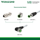 M8 Shielded 3/4Pin Right Angle Sensor Connectors With Field Assembly PVC Cables.