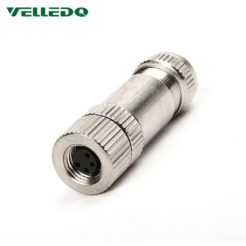 Industrial Waterproof Shielded M8 Metal Straight 3PIN 4PIN Circular Connectors.