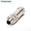 Industrial Waterproof Shielded M8 Metal Straight 3PIN 4PIN Circular Connectors.